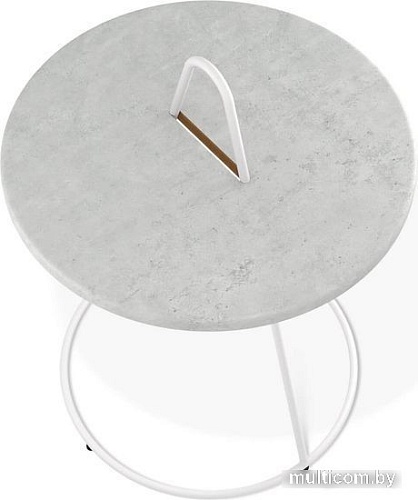 Журнальный столик Sheffilton SHT-CT36 (морская галька/белый муар)