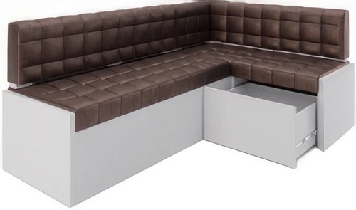 Угловой диван Мебель-АРС Ганновер правый 208x82x133 (серо-шоколадный Star Мelvet 60 Сofee)