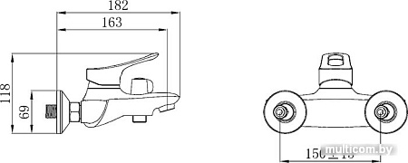 Смеситель РМС SL120-009E (хром)