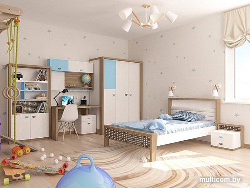 Детский стол ABC-King Mix MIX-10-02-KB (левый, голубой)