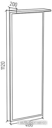Зеркало МДК ПРЗ 400x1120x200 (венге)