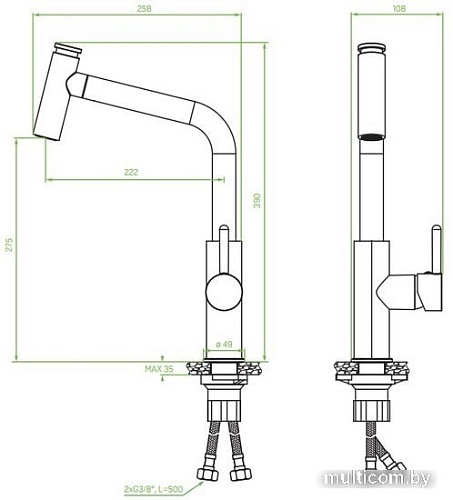 Смеситель Laveo Toro BAX 069D