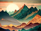 Школа талантов Закат в горах 9688702