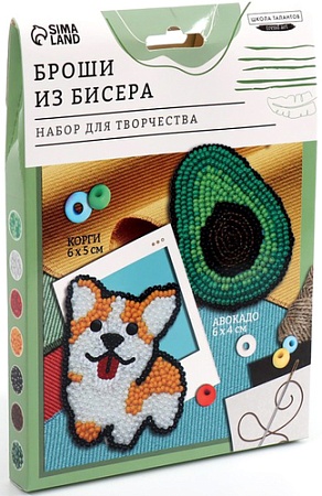 Набор для вышивания Школа талантов Корги и авокадо 7761460