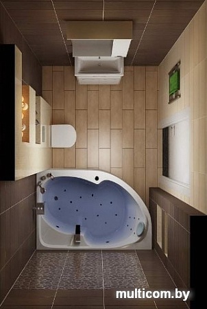 Ванна 1Марка Diana 170x105 L (с каркасом и экраном)