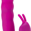 Вибратор Aphrodisia Ribbed Dual Stimulator (розовый)