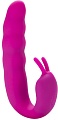 Вибратор Aphrodisia Ribbed Dual Stimulator (розовый)
