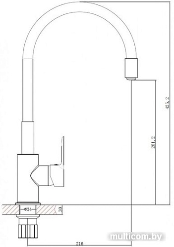 Смеситель Zollen Rhein RH77812931
