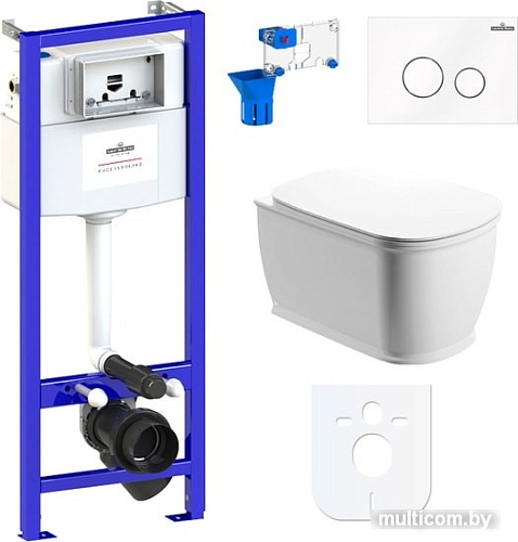 Унитаз Lavinia Boho Relfix Bell Pro Rimless 7 в 1 87040047 (белое стекло)