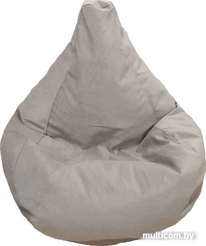 Кресло-мешок LoftyHome Груша L (велюр, серый)