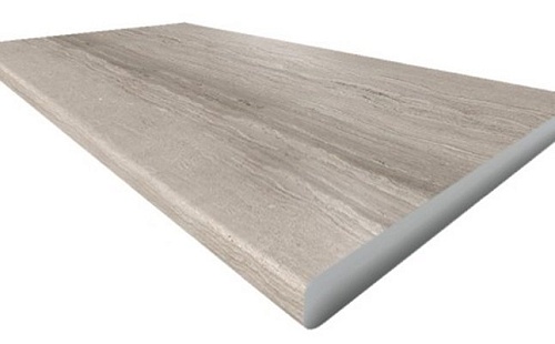 Готовая кухня Интерлиния Мила Деко 1.88x3.4 левая (океан-океан-травертин серый)