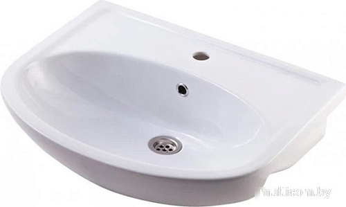 Runo Тумба с умывальником Runo Эко 60 + Уют 60 (напольная, белый/железный камень)