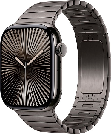 Умные часы Apple Watch Series 10 46 мм (титановый корпус, сланец/сланец, стальной ремешок)