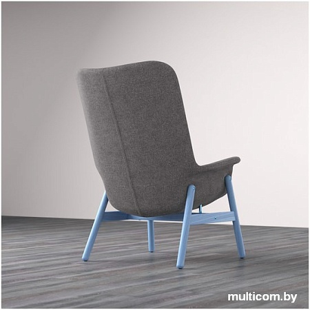 Интерьерное кресло Ikea Ведбу c высокой спинкой (гуннаред темно-серый) 304.241.30