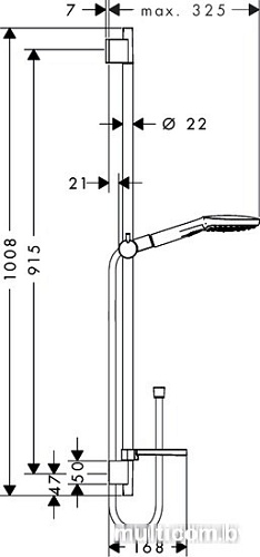 Душевой гарнитур Hansgrohe Raindance Select E 120 (26621000)