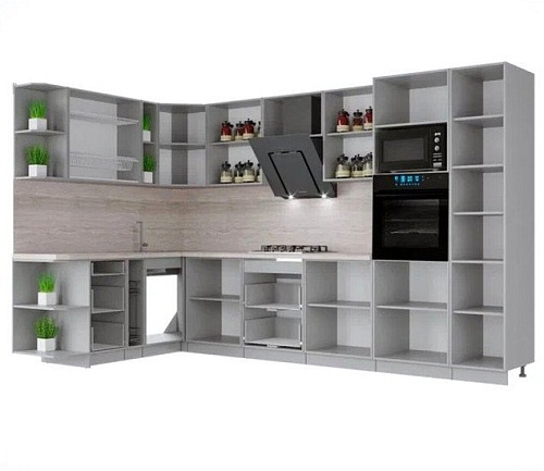 Готовая кухня Интерлиния Мила Крафт 1.88x3.4 левая (дуб английский)