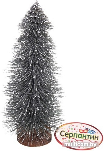 Елочка настольная Серпантин декоративная снежок (серебристый) 201-1297