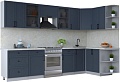 Готовая кухня Интерлиния Тренд 1.5x3.2 правая (индиго/индиго/опал светлый)