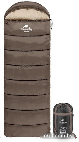 Спальный мешок Naturehike U350 NH20MSD07 (правая молния, коричневый)
