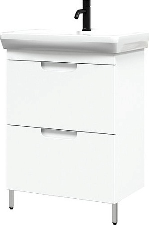 Belux Тумба под умывальник Мадейра Н 55-02 (1, белый глянцевый)