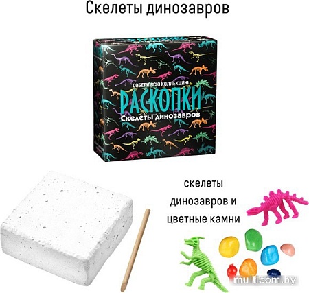 Набор для опытов Bumbaram Раскопки. Скелеты динозавров dig-48