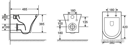 Унитаз Azario Fretta Round AZ-2617E