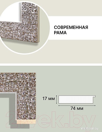 Фоторамка Декарт 40x50 8Л2806 (бежевый/золото)