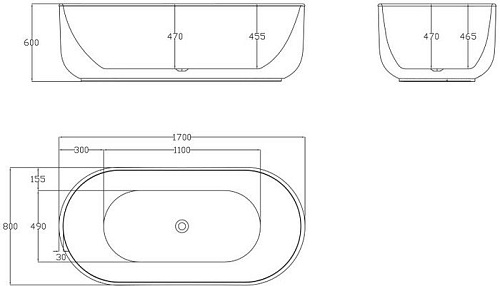 Ванна BelBagno BB401 170x80