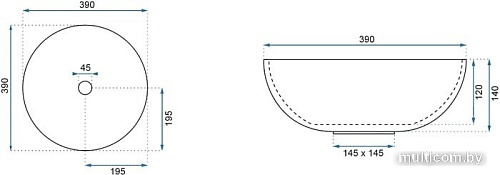 Умывальник Rea Elita (белый/золотистый)