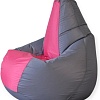 Кресло-мешок Mio Tesoro Груша Kombo XXL GF-130x85-SF (серый/фуксия)