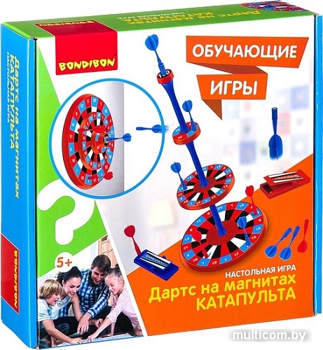 Настольная игра Bondibon Дартс на магнитах. Катапульта