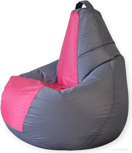 Кресло-мешок Mio Tesoro Груша Kombo XXL GF-130x85-SF (серый/фуксия)