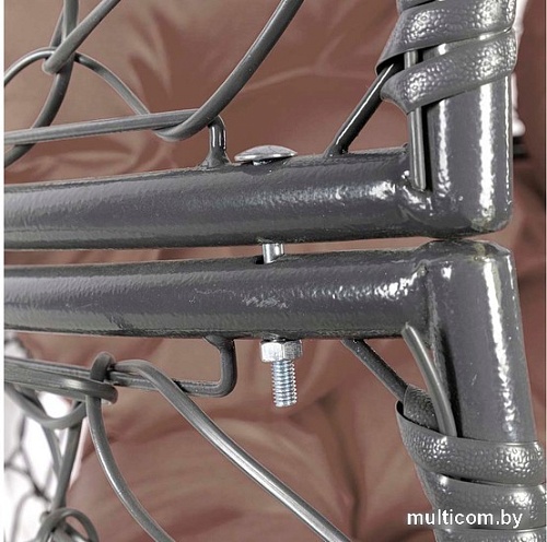 Кресло M-Group Апельсин 11520305 (серый ротанг/коричневая подушка)