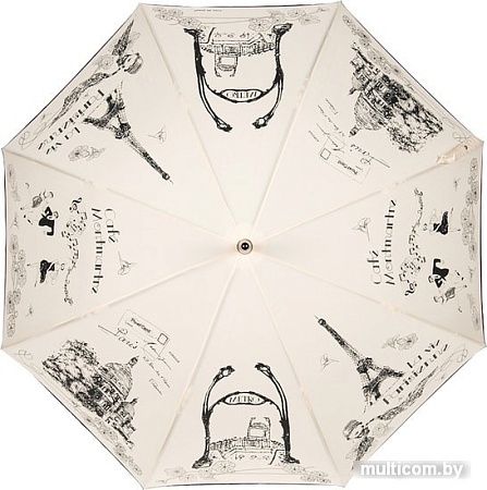 Зонт Guy De Jean 1012-LM Love Paris Crema long col18