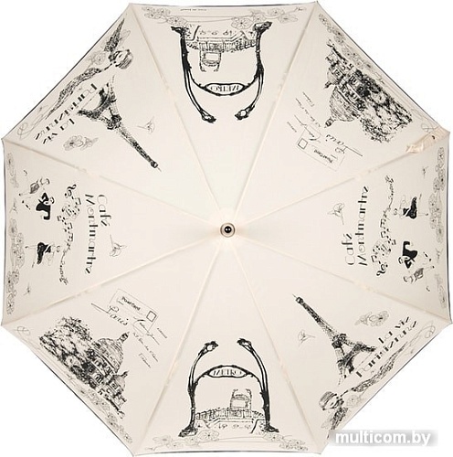 Зонт Guy De Jean 1012-LM Love Paris Crema long col18