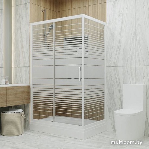 Душевая стенка Triton Фьюжн 800 (белый/полосы)