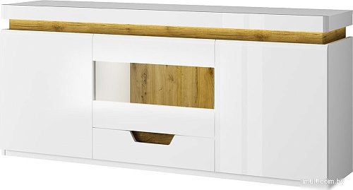 Тумба Anrex Torino RTV 1V2D1S (белый/дуб наварра)