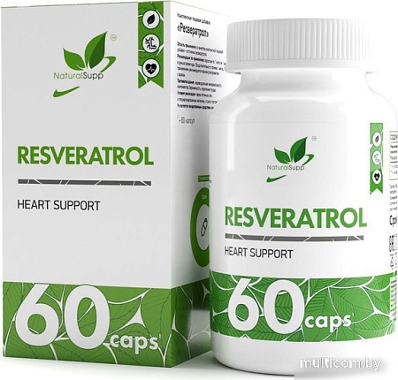 Витамины, минералы NaturalSupp Ресвератрол (Resveratrol), 60 капсул