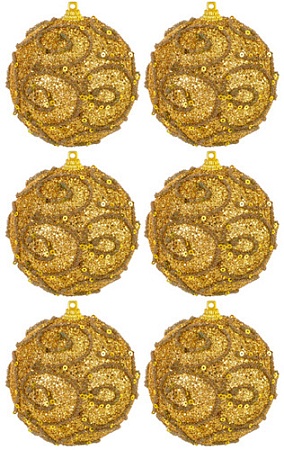 Елочная игрушка Elan Gallery Вензеля 970116 (золото)