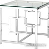 Журнальный столик Stool Group Бруклин 55x55 EET-013 (прозрачное стекло/сталь серебристый)