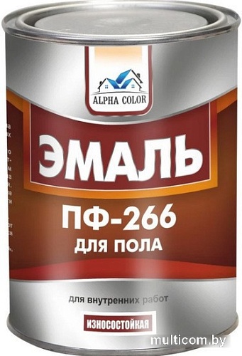 Краска Alpha Color ПФ-266 0.8 кг (желто-коричневый)