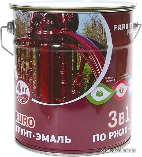 Эмаль Farbitex Профи По ржавчине 4 кг (желтый)