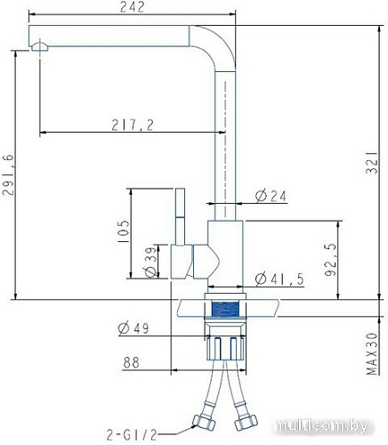 Смеситель ARFEKA Isis (satin)