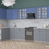 Готовая кухня Интерлиния Берес 1.5x3.5 правая (дуб лазурный/дуб серый/серый каспий)