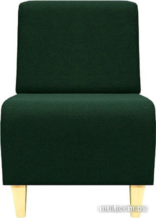 Интерьерное кресло Brioli Руди Д (рогожка, J8 темно-зеленый/светлые ножки)