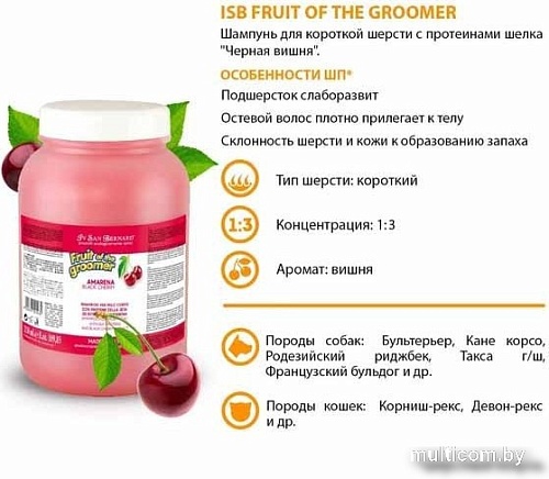 Шампунь Iv San Bernard Fruit Of The Groomer Black Cherry Shampoo (3.25 л)