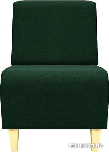 Интерьерное кресло Brioli Руди Д (рогожка, J8 темно-зеленый/светлые ножки)
