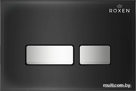 Унитаз подвесной Roxen Simple Compact в комплекте с инсталляцией StounFix Slim 6 в 1 965318 (кнопка: черное стекло)