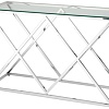 Консольный стол Stool Group Инсигния 120x40 ECST-026 (прозрачное стекло/сталь серебристый)