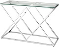 Консольный стол Stool Group Инсигния 120x40 ECST-026 (прозрачное стекло/сталь серебристый)